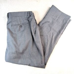 Joseph Abboud Mens Pants Gray 100% Wool Lightweight Flat Front Modern Fit 42x30